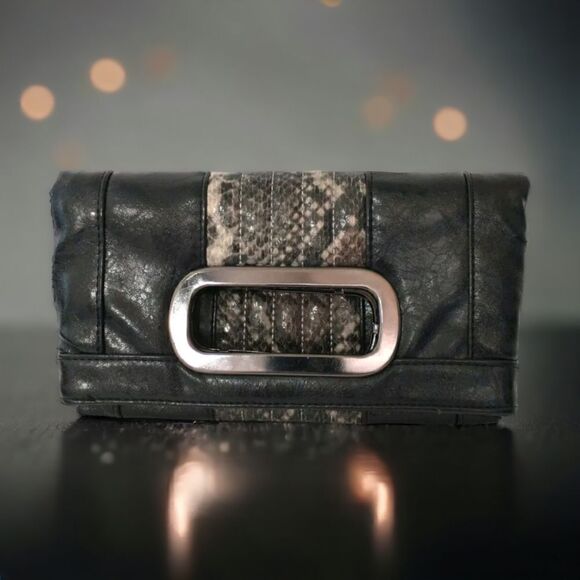 Y2K Cache Clutch Bag Purse Envelope Animal Print Handbag Vegan Leather Vtg 90s. - Picture 16 of 16